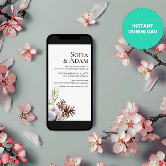 冬のフローラポインセチア水結婚色 招待状