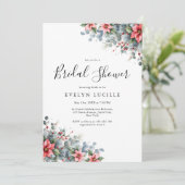 冬のフローラポインセティアホリデイブライダルシャワー 招待状 (スタンド正面)