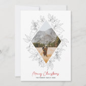 冬のフローラミニマル |クリスマスラインの写真 シーズンカード (正面)