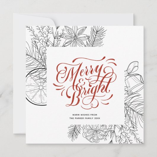 冬のフローラミニマル |クリスマスリース広場 シーズンカード (正面)