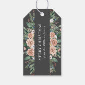 冬のフローラモダンはクリスマス ギフトタグ (正面)