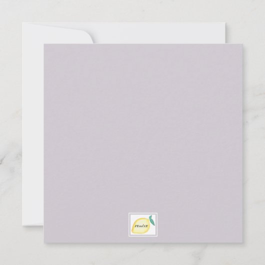 冬のフローラモダンブライダルシャワーへの招待 招待状 (裏面)