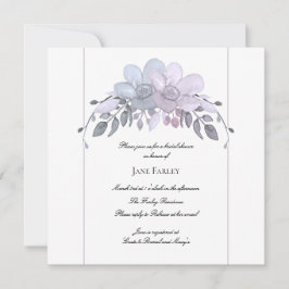 冬のフローラモダンブライダルシャワーへの招待 招待状