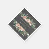 冬のフローラモダンメリークリスマス紙ナプキン スタンダードカクテルナプキン (角)