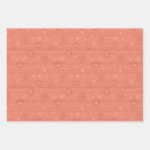 冬のフローララッピング紙フラットシートセット3 ラッピングペーパーシート (正面3)