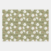 冬のフローララッピング紙フラットシートセット3 ラッピングペーパーシート (正面2)