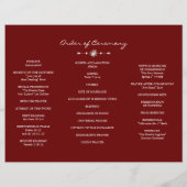 冬のフローラリーストリフォールド結婚式 プログラム チラシ (裏面)