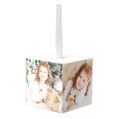 冬のフローラリース写真 キューブオーナメント (裏面アングル)