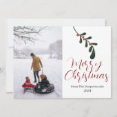 冬のフローラリーフクリスマスファミリーワンフォト シーズンカード (正面)