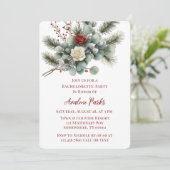 冬のフローラレッドホワイトローズバチェロレッテ 招待状 (スタンド正面)