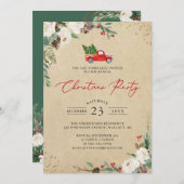 冬のフローラヴィンテージトラッククリスマスパーティー 招待状 (正面/裏面)