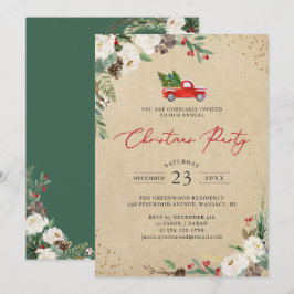 冬のフローラヴィンテージトラッククリスマスパーティー 招待状