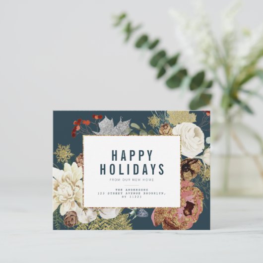 冬のフローラ休暇の動きに関する発表 ポストカード (スタンド正面)