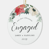 冬のフローラ初めてのクリスマス 婚約した セラミックオーナメント (左)