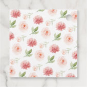 冬のフローラ女の子ベビーシャワーありがとう フェイバータグ (裏面)