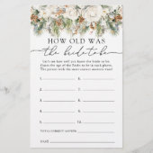 冬のフローラ新婦の年齢ゲーム (正面)