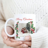 冬のフローラ果実 |クリスマス |家族の写真 コーヒーマグカップ
