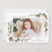 冬のフローラ枠 |ホリデーフォトカード シーズンカード (正面)