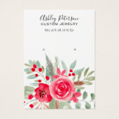 冬のフローラ水カラージュエリーイヤリング表示 (正面)