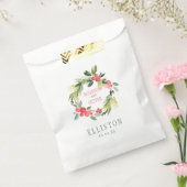 冬のフローラ水彩リース | 結婚s フェイバーバッグ (封をした状態)