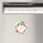 冬のフローラ水彩リース | 結婚s マグネット (インサイチュ (食洗機))