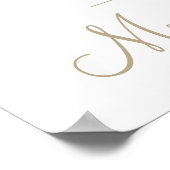 冬のフローラ結婚のアドバイスと願いのサイン ポスター (角)