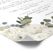 冬のフローラ結婚のドリンクのメニュー記号 ポスター (角)