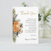 冬のフローラ結婚クリスマスサンキューカード サンキューカード (スタンド正面)