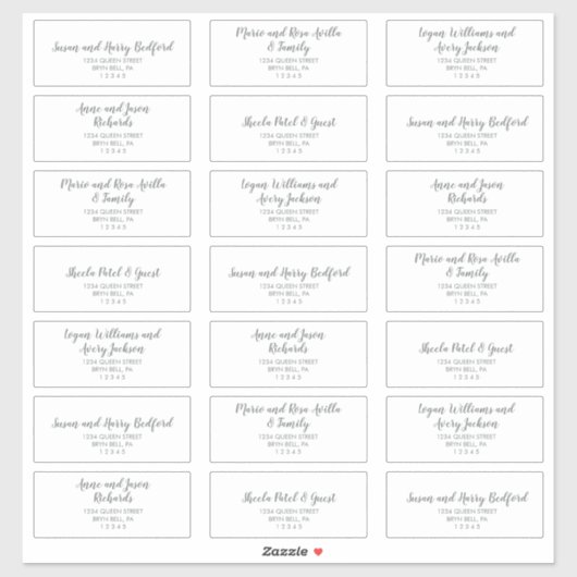 冬のフローラ結婚ズゲスト住所 シール (シート)