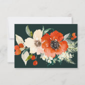 冬のフローラ結婚ブーケの写真サンキューカード サンキューカード (裏面)