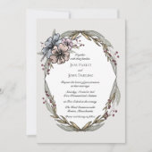 冬のフローラ結婚式招待状 招待状 (正面)