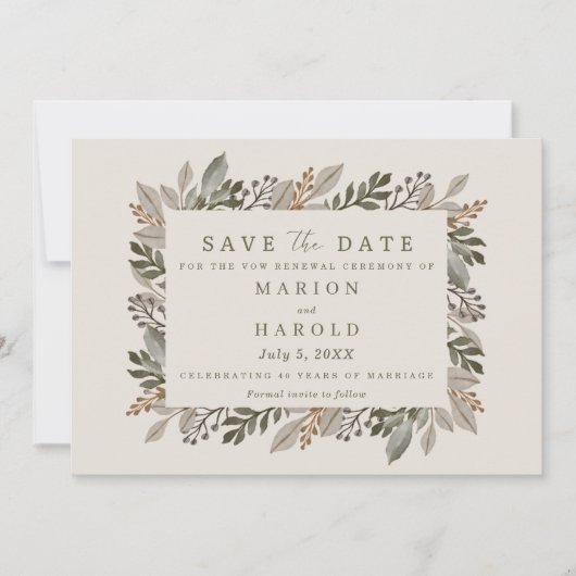 冬のフローラ誓の更新写真の保存日付 セーブザデート (正面)