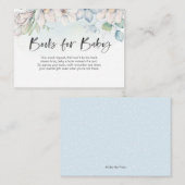 冬のフローラ赤ちゃんシャワー挿入カード エンクロージャーカード (正面/裏面)