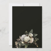 冬のフローラ金ゴールドのジオメト結婚リフレーム 招待状 (裏面)