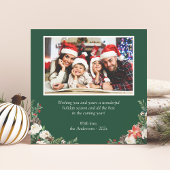 冬のフローラ金ゴールド紙吹雪2 Photo Square Happy シーズンカード