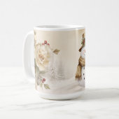 冬のフローラ雪だるまマグ コーヒーマグカップ (正面左)