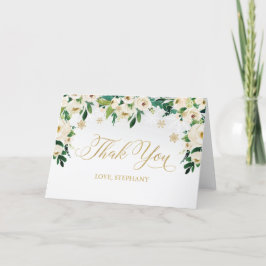 冬のフローラ雪 サンキューカード