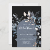 冬のフローラ霜の降りたアーチブライダルシャワー招待 招待状 (正面)