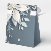 冬のフローラ青と白結婚の フェイバーボックス (裏面サイド)