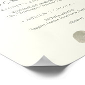 冬のフローラ |アイボリーシグネチャーカクテルサイン ポスター (角)