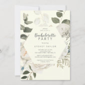 冬のフローラ |アイボリーバチェロレッテ 招待状 (正面)