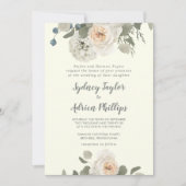 冬のフローラ |アイボリーフォーマル結婚式招待状 招待状 (正面)