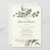 冬のフローラ |アイボリーリハーサルディナー招待状 招待状 (正面)