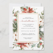 冬のフローラ |クリスマスベビーシャワー 招待状 (正面)