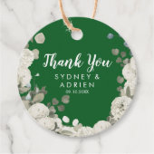 冬のフローラ|グリーン結婚のメッセージカード フェイバータグ (正面)