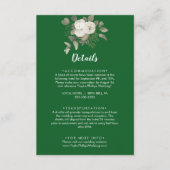 冬のフローラ |グリーン結婚詳細 エンクロージャーカード (正面)