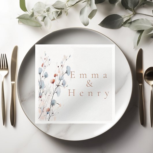 冬のフローラ スタンダードカクテルナプキン