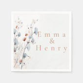 冬のフローラ スタンダードカクテルナプキン (正面)