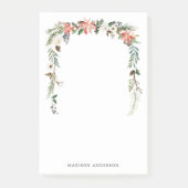 冬のフローラ |パーソナライズされた休日 ポストイット (正面)