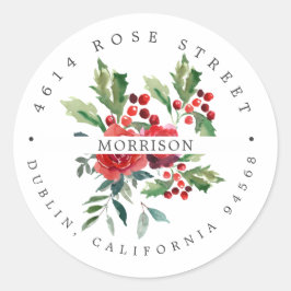 冬のフローラ |ボホボタニカル差出人住所 ラウンドシール